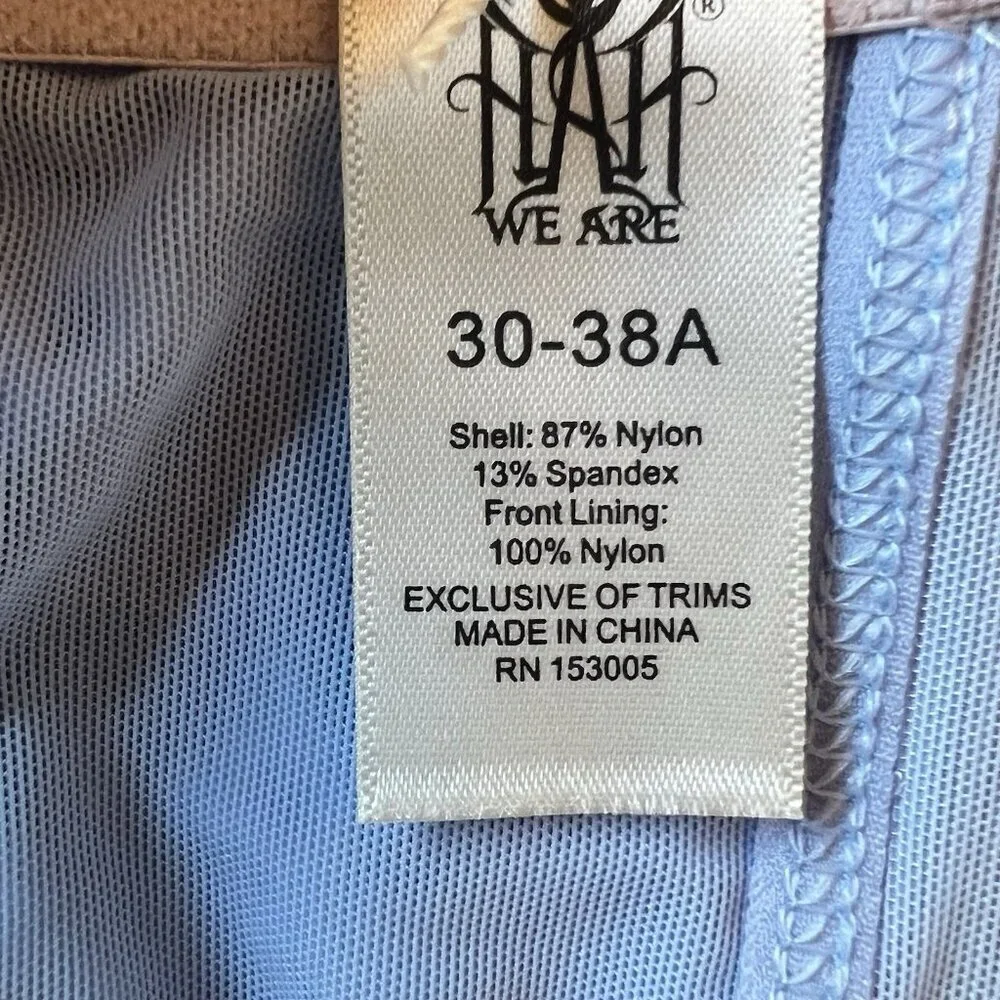 NWT We Are HAH Free People Wired Bra 30-38A 30A 32A 34A 36A 38A Periwinkle Sheer